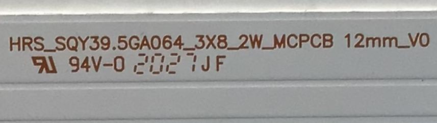 KIT DE LED'S PARA TV RCA (3 PIEZAS) / NUMERO DE PARTE AE0110557 / HRS_SQY39.5GA064_3X8_2W_MCPCB 12mm_V0 / K-078-Y1-M02 / PANEL V400HJ6-PE1 / MODELO RLEDV4001 - Imagen 4